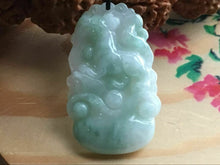 Load image into Gallery viewer, 10% OFF- Certified Natural Ice Jadeite Emerald A*Jade HandCarved Lucky Dog Pendant X1698