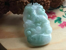Load image into Gallery viewer, 10% OFF- Certified Natural Ice Jadeite Emerald A*Jade HandCarved Lucky Dog Pendant X1698