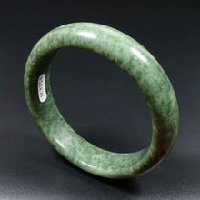 Load image into Gallery viewer, 57-59mm Certified Natural Jadeite Emerald A Jade HandCarved Bracelet Bangle JK3354 with Gift Box