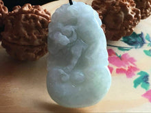 Load image into Gallery viewer, 10% OFF- Certified Natural Ice Jadeite Emerald A*Jade HandCarved Lucky Ox/Cow Pendant X1359