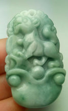 Load image into Gallery viewer, Certified Natural Jadeite Emerald A*Jade HandCarved Dog Pendant F1249 with Gift Box