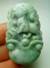 Load image into Gallery viewer, Certified Natural Jadeite Emerald A*Jade HandCarved Dog Pendant F1249 with Gift Box