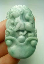 Load image into Gallery viewer, Certified Natural Jadeite Emerald A*Jade HandCarved Dog Pendant F1249 with Gift Box