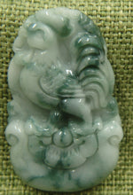 Load image into Gallery viewer, Certified Natural Jadeite Emerald A*Jade HandCarved Rooster Pendant C1938 with Gift Box