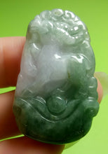 Load image into Gallery viewer, 10% OFF- Certified Natural Ice Jadeite Emerald A*Jade HandCarved Lucky Sheep YuanBao Pendant A2060