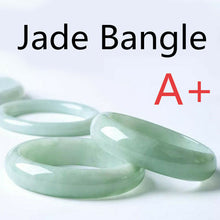 Load image into Gallery viewer, 52-65mm Certified Natural Jadeite Emerald Jade Carved Bracelet Bangle A1940 with Gift Box
