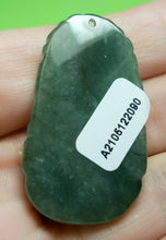 Load image into Gallery viewer, 10% OFF- Certified Natural Ice Oily Green Jadeite Emerald A*Jade HandCarved Lucky Dog YuanBao Pendant A2090