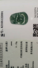 Load image into Gallery viewer, 10% OFF- Certified Natural Ice Oily Green Jadeite Emerald A*Jade HandCarved Lucky Tiger Ruyi Pendant A2091