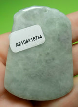 Load image into Gallery viewer, 10% OFF- Certified Natural Ice Jadeite Emerald A*Jade HandCarved Lucky Ox/Cow YuanBao Coin Pendant A6764