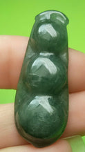Load image into Gallery viewer, 10% OFF- Certified Natural Jadeite Emerald A Jade HandCarved Lucky Beans Leaf 连升三级Pendant A