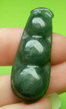 Load image into Gallery viewer, 10% OFF- Certified Natural Jadeite Emerald A Jade HandCarved Lucky Beans Leaf 连升三级Pendant A