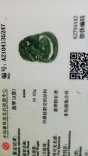 Load image into Gallery viewer, 10% OFF- Certified Natural Jadeite Emerald A*Jade HandCarved Lucky Ox Cow Ruyi Pendant A5247