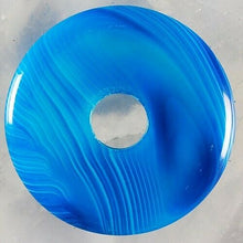 Load image into Gallery viewer, 10% OFF- Certified Natural Blue Emerald A*Jade HandCarved Safety Donut Pendant