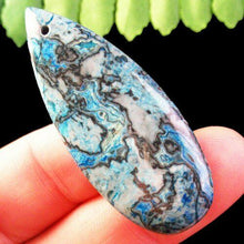 Load image into Gallery viewer, 10% OFF- Certified Natural Blue Lace Emerald Jade HandCarved Waterdrop Pendantr