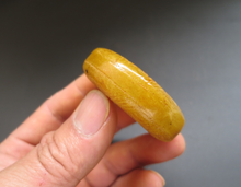 Load image into Gallery viewer, 10% OFF- Certified Natural Gold Emerald A*Jade HandCarved Lucky Safety Donut Pendant A88