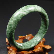 Load image into Gallery viewer, 57-59mm Certified Natural Jadeite Emerald A Jade HandCarved Bracelet Bangle JK3390 with Gift Box