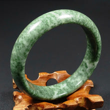 Load image into Gallery viewer, 57-59mm Certified Natural Jadeite Emerald A Jade HandCarved Bracelet Bangle JK3390 with Gift Box