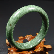 Load image into Gallery viewer, 57-59mm Certified Natural Jadeite Emerald A Jade HandCarved Bracelet Bangle JK3390 with Gift Box