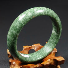 Load image into Gallery viewer, 57-59mm Certified Natural Jadeite Emerald A Jade HandCarved Bracelet Bangle JK3390 with Gift Box