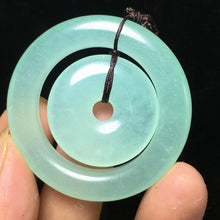 Load image into Gallery viewer, 10% OFF- Certified Natural Icy Light Green Emerald A*Jade HandCarved Lucky Safety Pendant