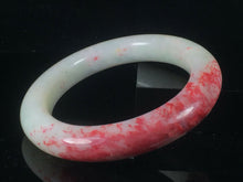 Load image into Gallery viewer, 10% OFF- 55/56/57mm Certified Natural Red Jadeite Emerald A*Jade HandCarved Round Jade Bangle A015