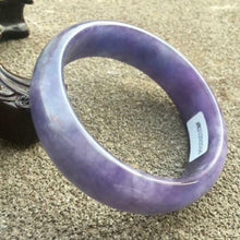 Load image into Gallery viewer, 57-59mm Certified Natural Purple Jadeite Emerald A Jade Carved Bracelet Bangle x2556 with Gift Box