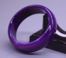 Load image into Gallery viewer, 10% OFF- 65/66/67mm Certified Natural Purple Emerald A*Jade HandCarved Lucky Bangle A1940