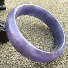 Load image into Gallery viewer, 57-59mm Certified Natural Purple Jadeite Emerald A Jade Carved Bracelet Bangle x2556 with Gift Box