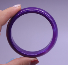 Load image into Gallery viewer, 10% OFF- 65/66/67mm Certified Natural Purple Emerald A*Jade HandCarved Lucky Bangle A1940