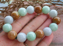 Load image into Gallery viewer, 55-63mm Certified Natural Jadeite Emerald A Jade Stretchy-Bracelet HL7307 with Gift Box