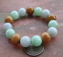 Load image into Gallery viewer, 55-63mm Certified Natural Jadeite Emerald A Jade Stretchy-Bracelet HL7307 with Gift Box