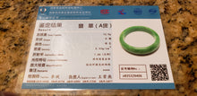 Load image into Gallery viewer, 10% OFF- 56/57/58mm Certified Natural Jadeite Emerald A*Jade HandCarved Bracelet Bangle x9406