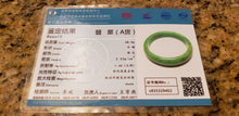 Load image into Gallery viewer, 10% OFF- 57/58/59mm Certified Natural Jadeite Emerald A*Jade HandCarved Bracelet Bangle x9402