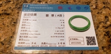 Load image into Gallery viewer, 10% OFF- 57/58/59mm Certified Natural Jadeite Emerald A*Jade HandCarved Bracelet Bangle x9405