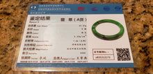 Load image into Gallery viewer, 10% OFF- 58/59/60mm Certified Natural Green Jadeite Emerald A*Jade HandCarve Round Bracelet Bangle X2173