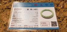 Load image into Gallery viewer, 10% OFF- 56/57/58mm Certified Natural Jadeite Emerald A*Jade Handcarved Bangle x9413