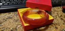 Load image into Gallery viewer, 10% OFF- 58/59/60mm Certified Natural Red Emerald A*Jade Handcarved Bangle H523