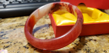 Load image into Gallery viewer, 10% OFF- 58/59/60mm Certified Natural Red Emerald A*Jade Handcarved Bangle H523