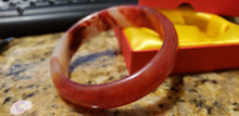 Load image into Gallery viewer, 10% OFF- 58/59/60mm Certified Natural Red Emerald A*Jade Handcarved Bangle H523