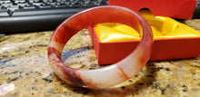 Load image into Gallery viewer, 10% OFF- 58/59/60mm Certified Natural Red Emerald A*Jade Handcarved Bangle H523
