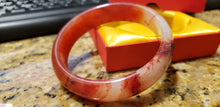 Load image into Gallery viewer, 10% OFF- 58/59/60mm Certified Natural Red Emerald A*Jade Handcarved Bangle H523