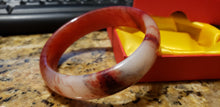 Load image into Gallery viewer, 10% OFF- 58/59/60mm Certified Natural Red Emerald A*Jade Handcarved Bangle H523