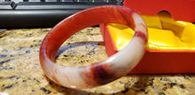 Load image into Gallery viewer, 10% OFF- 58/59/60mm Certified Natural Red Emerald A*Jade Handcarved Bangle H523