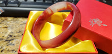 Load image into Gallery viewer, 10% OFF- 58/59/60mm Certified Natural Red Emerald A*Jade Handcarved Bangle H522