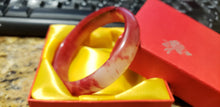 Load image into Gallery viewer, 10% OFF- 58/59/60mm Certified Natural Red Emerald A*Jade Handcarved Bangle H522