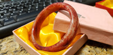 Load image into Gallery viewer, 10% OFF- 57/58/59mm Certified Natural Red Emerald A*Jade Handcarved Bangle A168