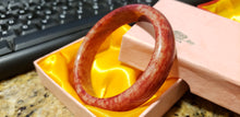 Load image into Gallery viewer, 10% OFF- 57/58/59mm Certified Natural Red Emerald A*Jade Handcarved Bangle A168