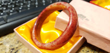 Load image into Gallery viewer, 10% OFF- 57/58/59mm Certified Natural Red Emerald A*Jade Handcarved Bangle A168