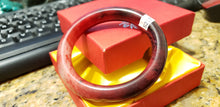 Load image into Gallery viewer, 51/52/53mm Certified Natural Red Jadeite Emerald A*Jade HandCarved Bangle S217