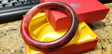 Load image into Gallery viewer, 51/52/53mm Certified Natural Red Jadeite Emerald A*Jade HandCarved Bangle S217